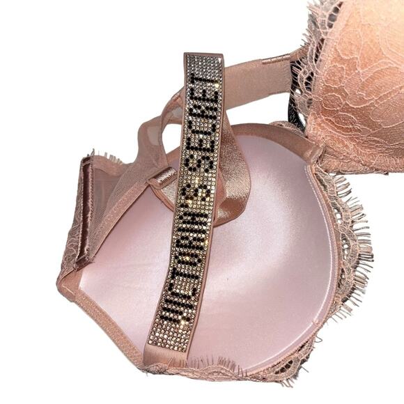 Victoria's Secret Very Sexy Shine Strap Lace Push-Up Bra Cameo Ombre Size 32D - Picture 4 of 4